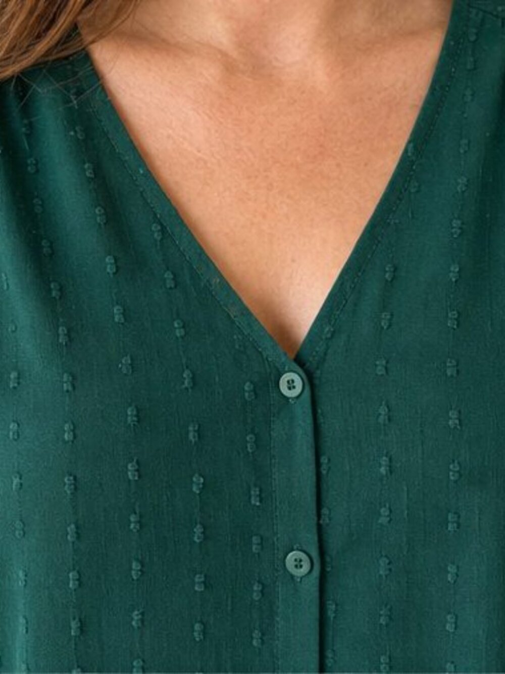 Emerald Ruffle Blouse - Picture 4 of 6